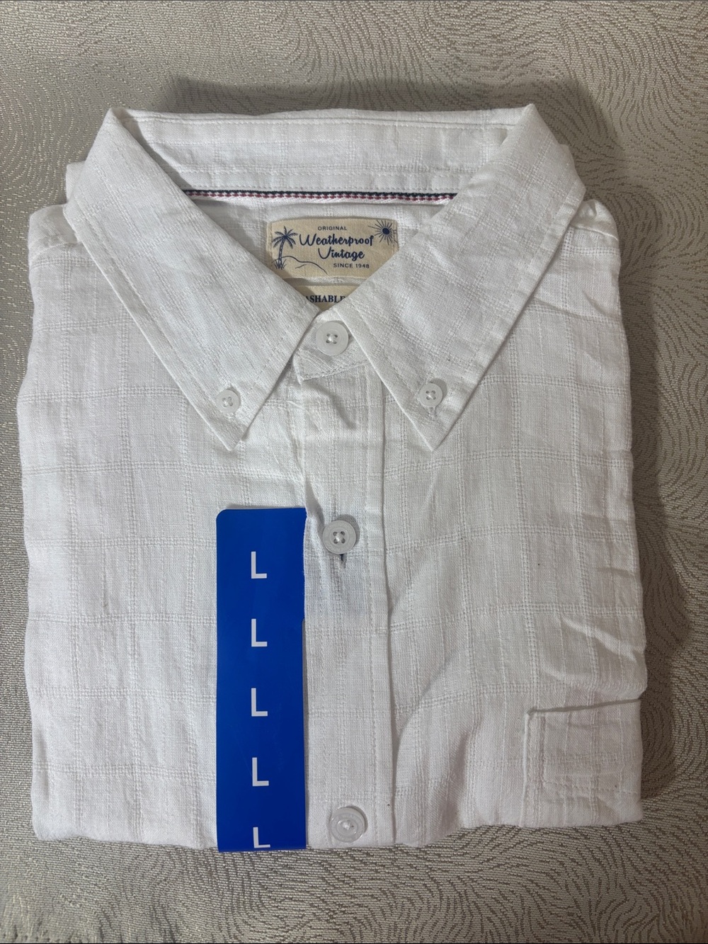Weatherproof White Men's Button-Down Casual short sleeve Shirt 0382